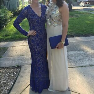 Glamazon blue lace formal dress